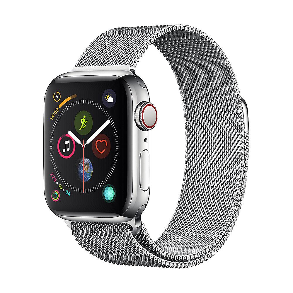 Apple Watch Series 4 LTE 40mm Edelstahlgehäuse mit Milanaise Armband