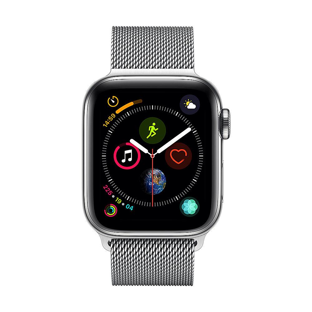 Apple Watch Series 4 LTE 40mm Edelstahlgehäuse mit Milanaise Armband, Apple, Watch, Series, 4, LTE, 40mm, Edelstahlgehäuse, Milanaise, Armband