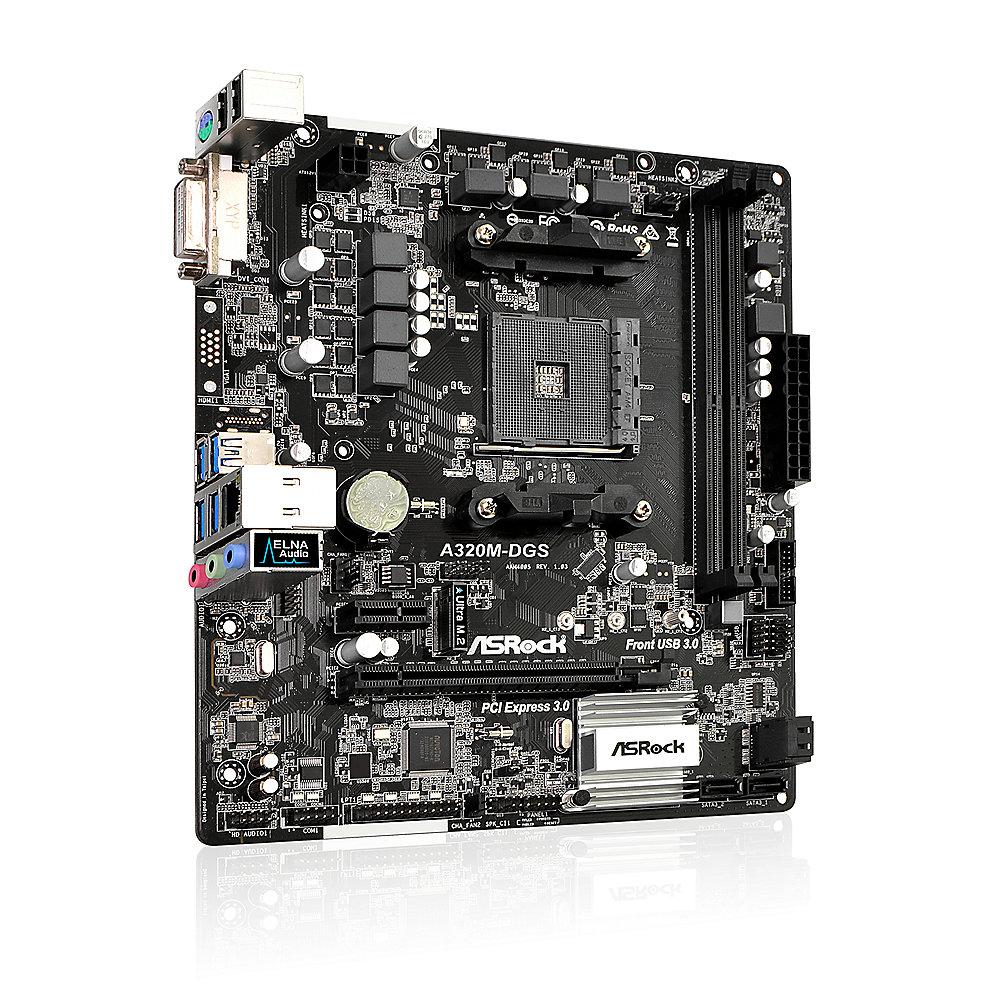 ASRock A320M-DGS AM4 DVI/M.2/SATAIII/USB3.0 mATX Mainboard