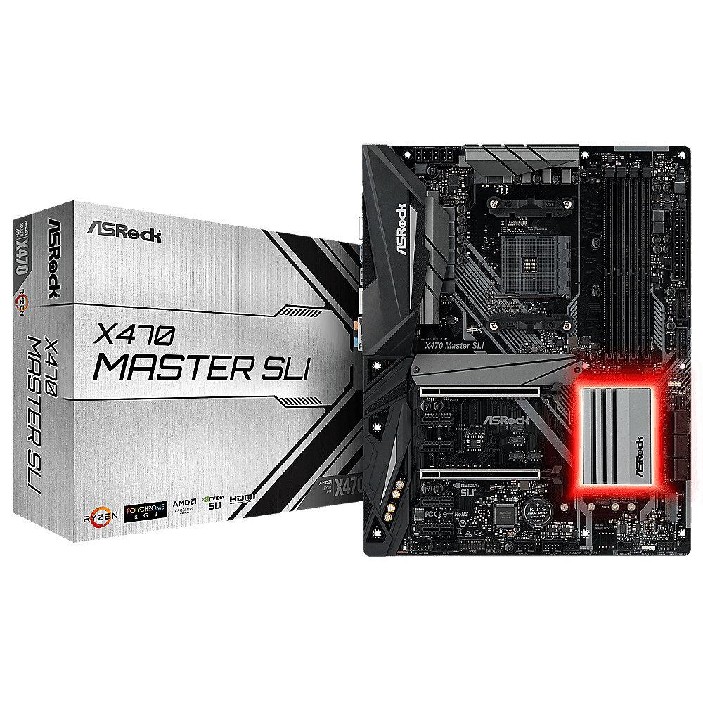 ASRock X470 Master SLI AM4 ATX Mainboard M.2/HDMI/USB3.1(Gen2)