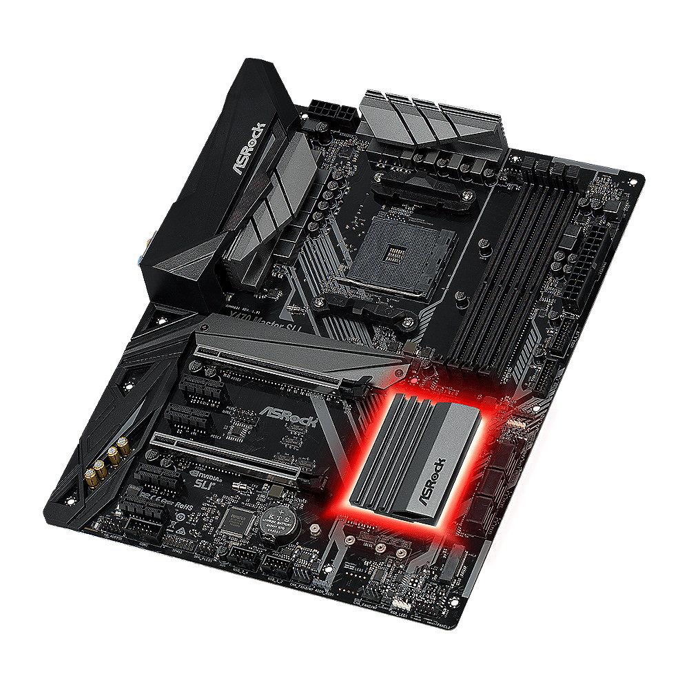 ASRock X470 Master SLI AM4 ATX Mainboard M.2/HDMI/USB3.1(Gen2), ASRock, X470, Master, SLI, AM4, ATX, Mainboard, M.2/HDMI/USB3.1, Gen2,