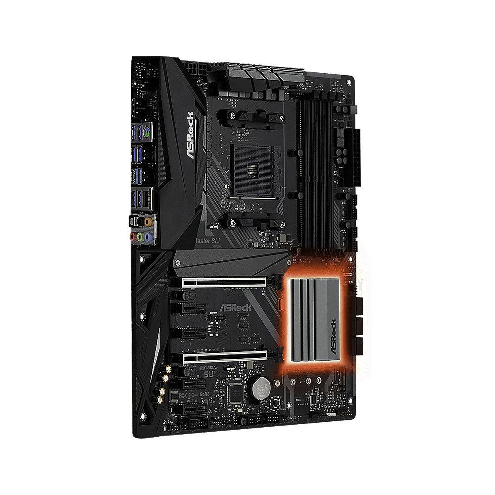 ASRock X470 Master SLI AM4 ATX Mainboard M.2/HDMI/USB3.1(Gen2), ASRock, X470, Master, SLI, AM4, ATX, Mainboard, M.2/HDMI/USB3.1, Gen2,