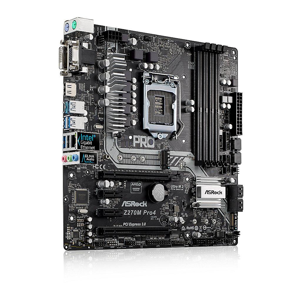 ASRock Z270M Pro4 mATX Mainboard Sockel 1151 USB3.0 (Typ C) M.2/HDMI/DVI/VGA