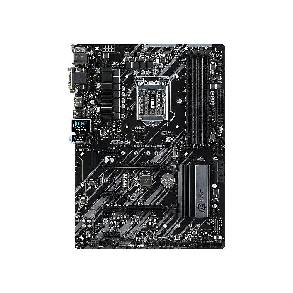 ASRock Z390 Phantom Gaming 4 ATX Mainboard Sockel 1151 2xM.2/1xGL/HDMI/USB3.1