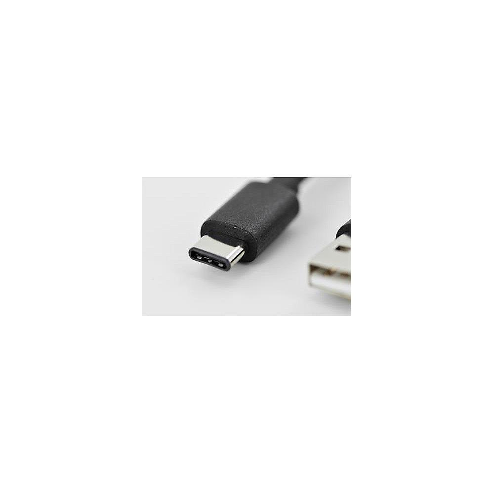 Assmann USB 2.0 Anschlusskabel Typ C auf Typ A 1,8m schwarz