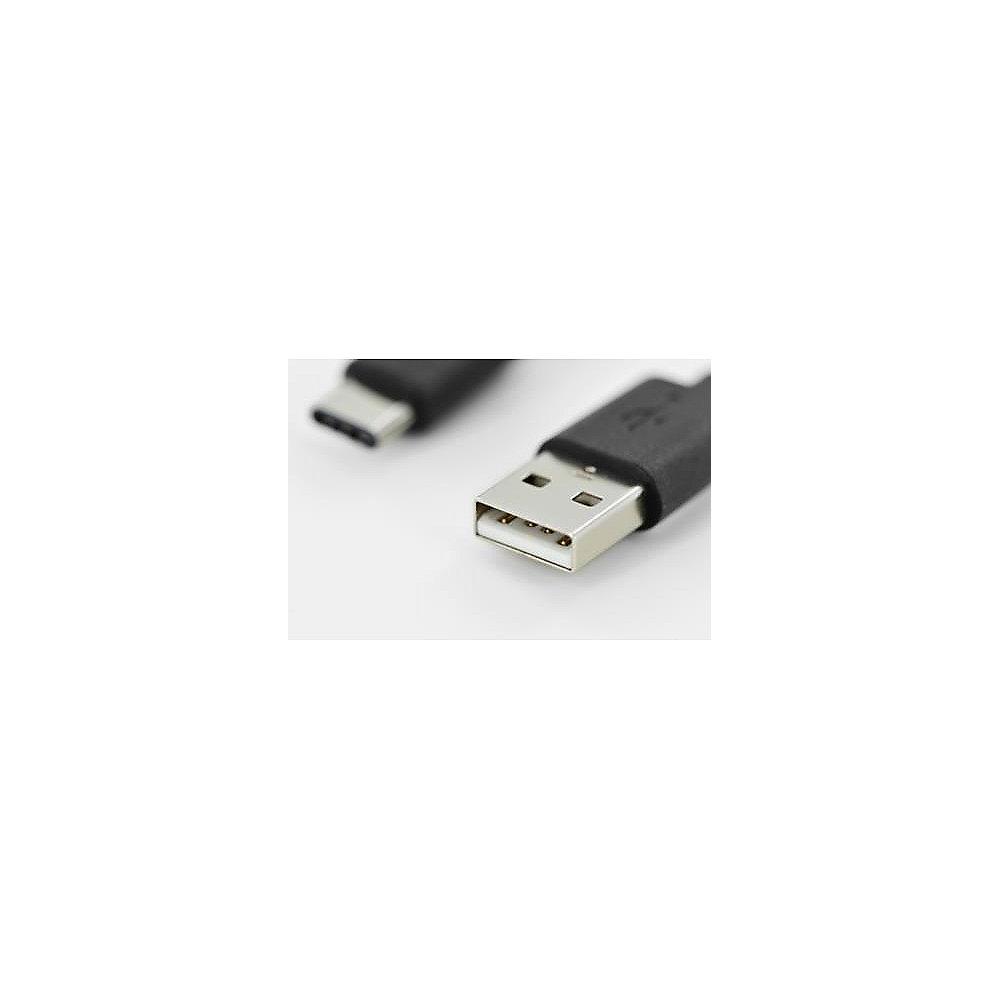Assmann USB 2.0 Anschlusskabel Typ C auf Typ A 1,8m schwarz