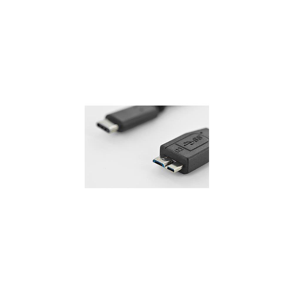 Assmann USB 3.0 Kabel 1m Typ-C zu micro-B St./St. schwarz