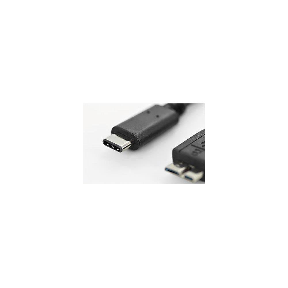 Assmann USB 3.0 Kabel 1m Typ-C zu micro-B St./St. schwarz