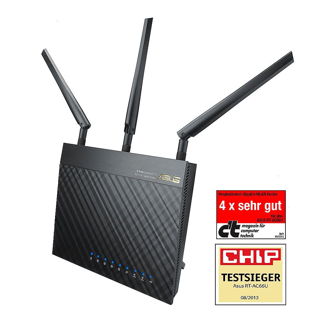 ASUS AC1750 RT-AC66U 1300MBit   450MBit Dualband WLAN-ac Gigabit Router