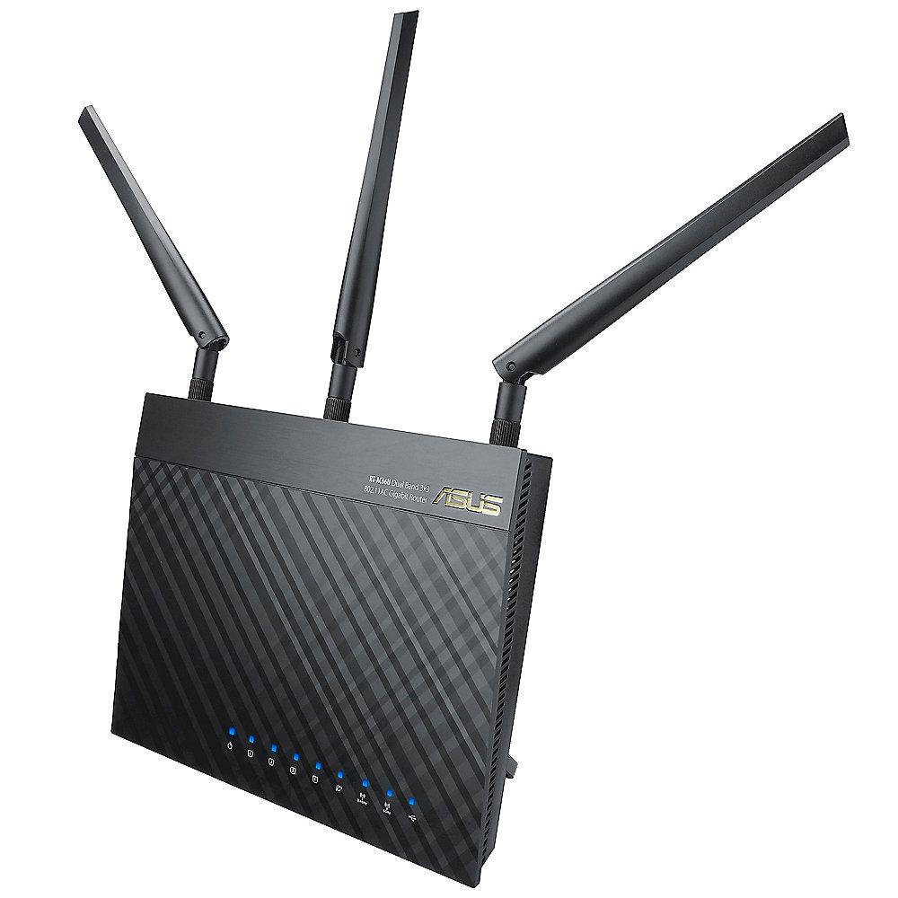 ASUS AC1750 RT-AC66U 1300MBit   450MBit Dualband WLAN-ac Gigabit Router, ASUS, AC1750, RT-AC66U, 1300MBit, , 450MBit, Dualband, WLAN-ac, Gigabit, Router