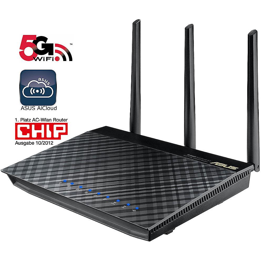 ASUS AC1750 RT-AC66U 1300MBit   450MBit Dualband WLAN-ac Gigabit Router