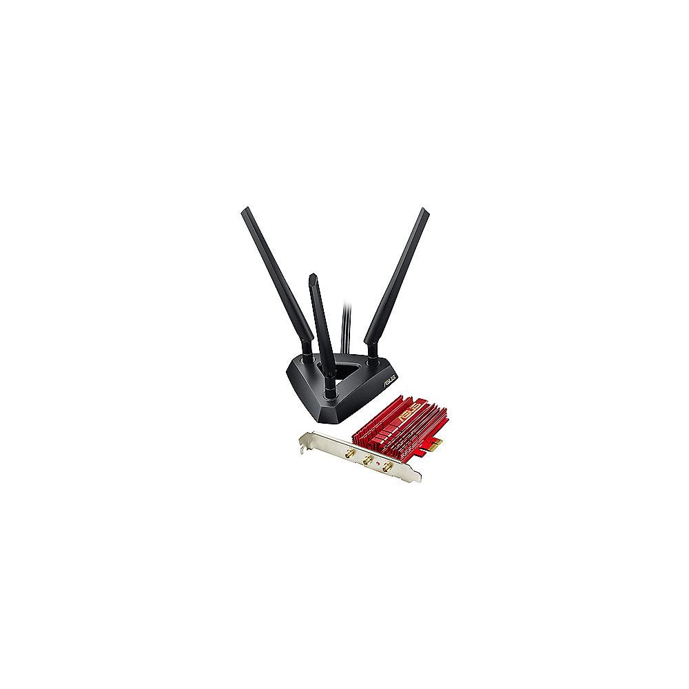 ASUS AC1900 PCE-AC68 WLAN 1300Mbit Dualband PCI-Express Netzwerk Adapter, ASUS, AC1900, PCE-AC68, WLAN, 1300Mbit, Dualband, PCI-Express, Netzwerk, Adapter