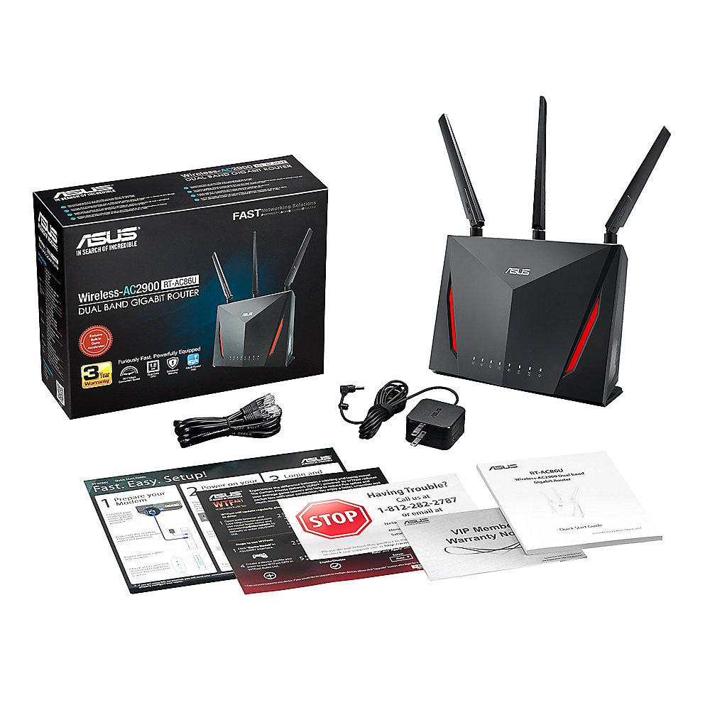 ASUS AC2900 RT-AC86U DualBand WLAN-ac Gigabit Gaming Router, ASUS, AC2900, RT-AC86U, DualBand, WLAN-ac, Gigabit, Gaming, Router