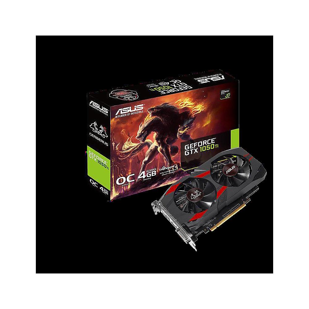 Asus Cerberus GeForce GTX 1050Ti OC 4GB GDDR5 DVI/HDMI/DP Grafikkarte, Asus, Cerberus, GeForce, GTX, 1050Ti, OC, 4GB, GDDR5, DVI/HDMI/DP, Grafikkarte