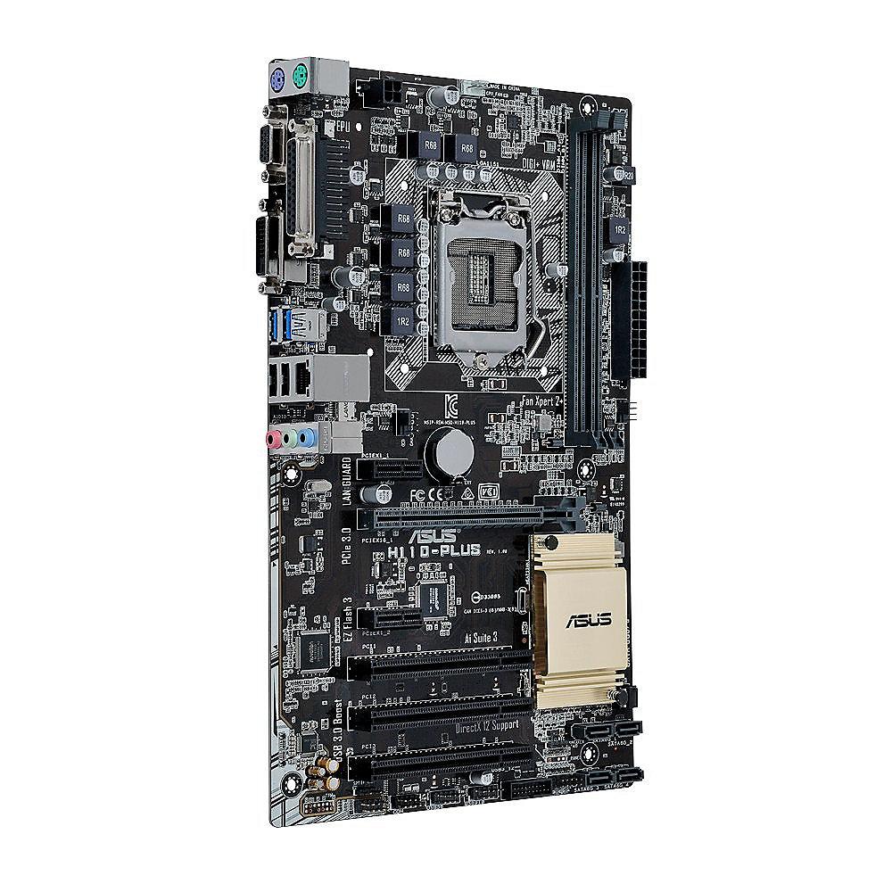 ASUS H110-PLUS GL/SATA600/DVI/VGA/Parallel ATX Mainboard Sockel 1151