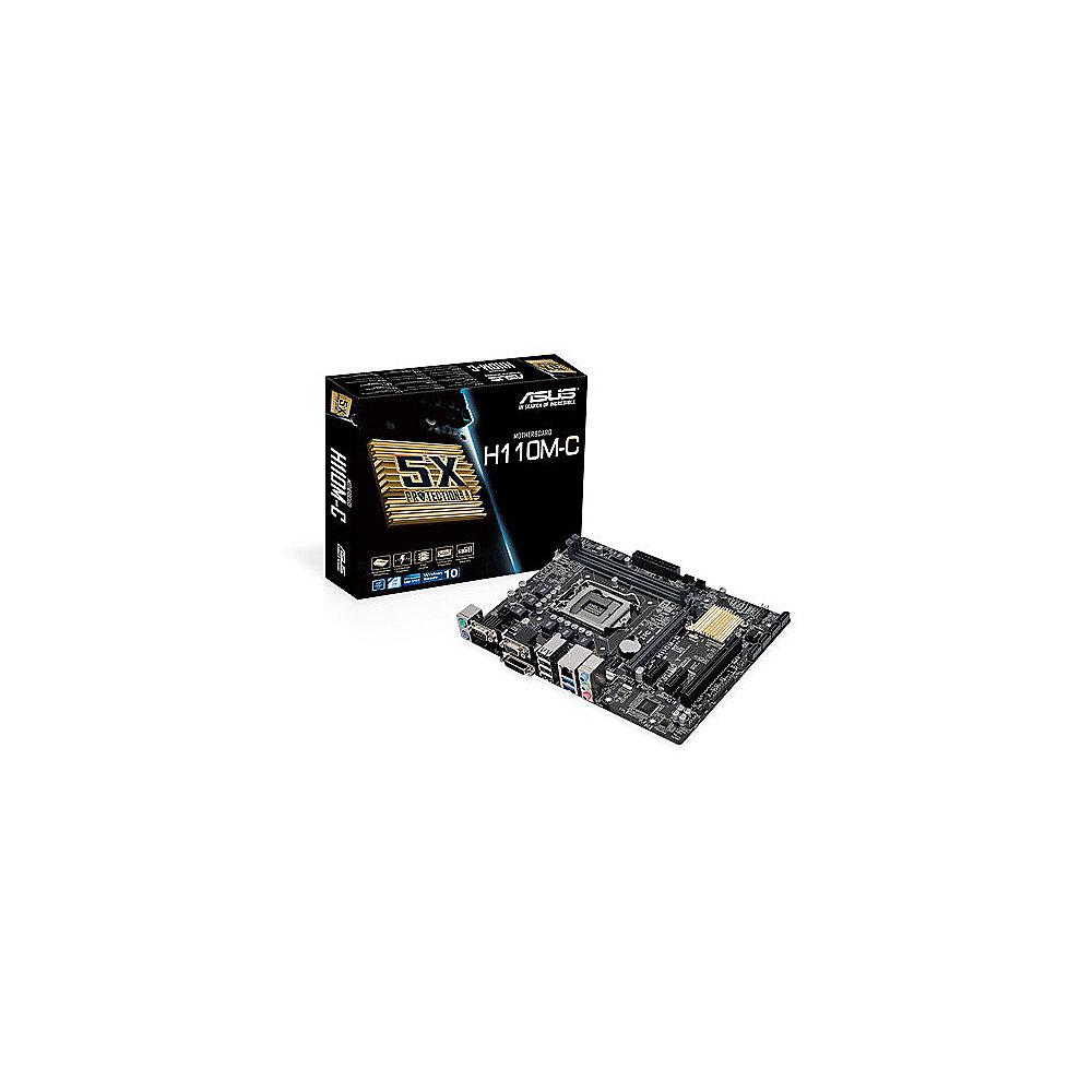 ASUS H110M-C/CSM mATX Mainboard 1151 DVI/USB3.1, ASUS, H110M-C/CSM, mATX, Mainboard, 1151, DVI/USB3.1