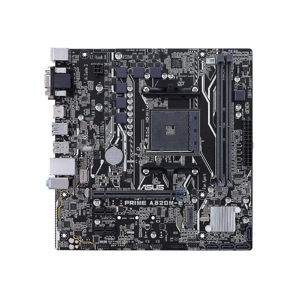 ASUS PRIME A320M-E mATX Mainboard Sockel AM4 USB3.0/SATA600/M.2, ASUS, PRIME, A320M-E, mATX, Mainboard, Sockel, AM4, USB3.0/SATA600/M.2