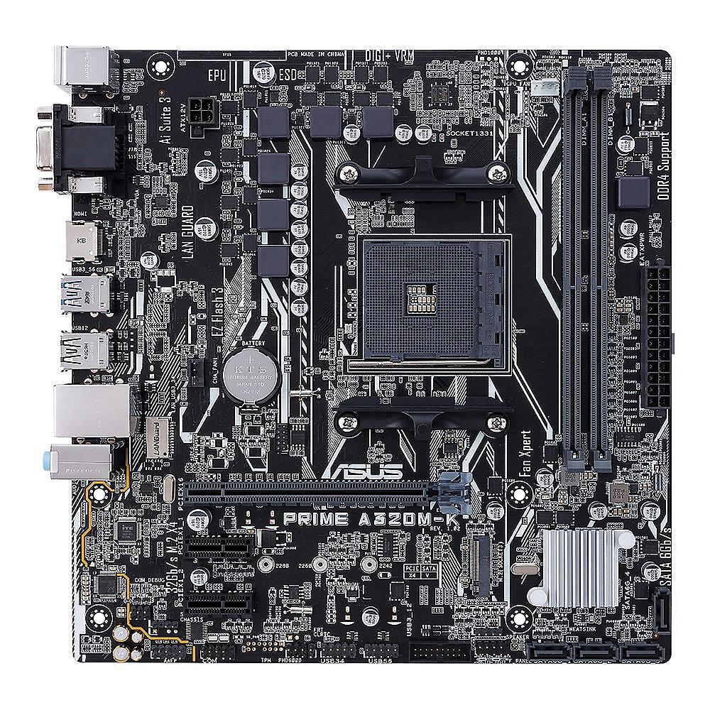 ASUS PRIME A320M-K mATX Mainboard Sockel AM4 USB3.0/SATA600/M.2