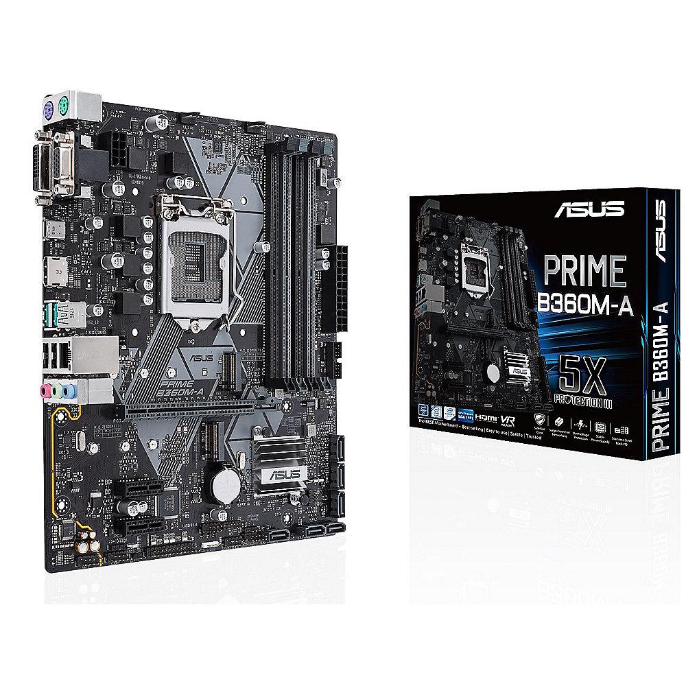 ASUS Prime B360M-A mATX Mainboard 1151 HDMI/DVI/VGA/M.2/USB3.1, ASUS, Prime, B360M-A, mATX, Mainboard, 1151, HDMI/DVI/VGA/M.2/USB3.1