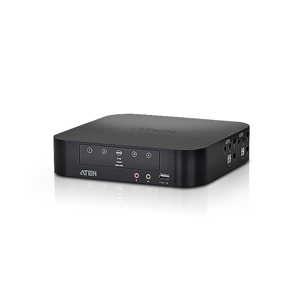 Aten CS1944 KVMP Switch MiniDP/Audio/USB2.0 für Zweischirm PC