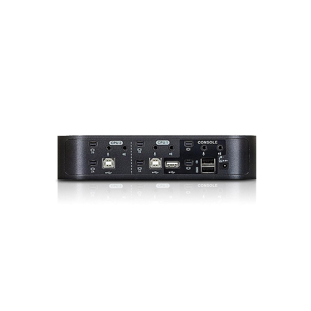 Aten CS1944 KVMP Switch MiniDP/Audio/USB2.0 für Zweischirm PC
