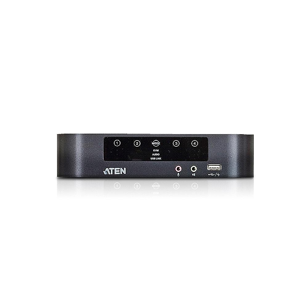 Aten CS1944 KVMP Switch MiniDP/Audio/USB2.0 für Zweischirm PC