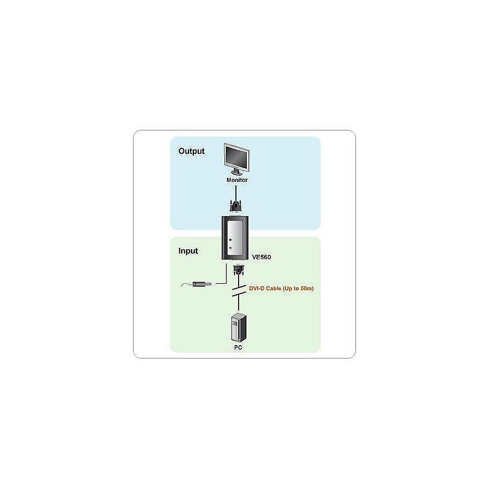 Aten VE560 DVI-D Signalverstärker Single Link UDE-050 für Monitore bis 50m, Aten, VE560, DVI-D, Signalverstärker, Single, Link, UDE-050, Monitore, bis, 50m