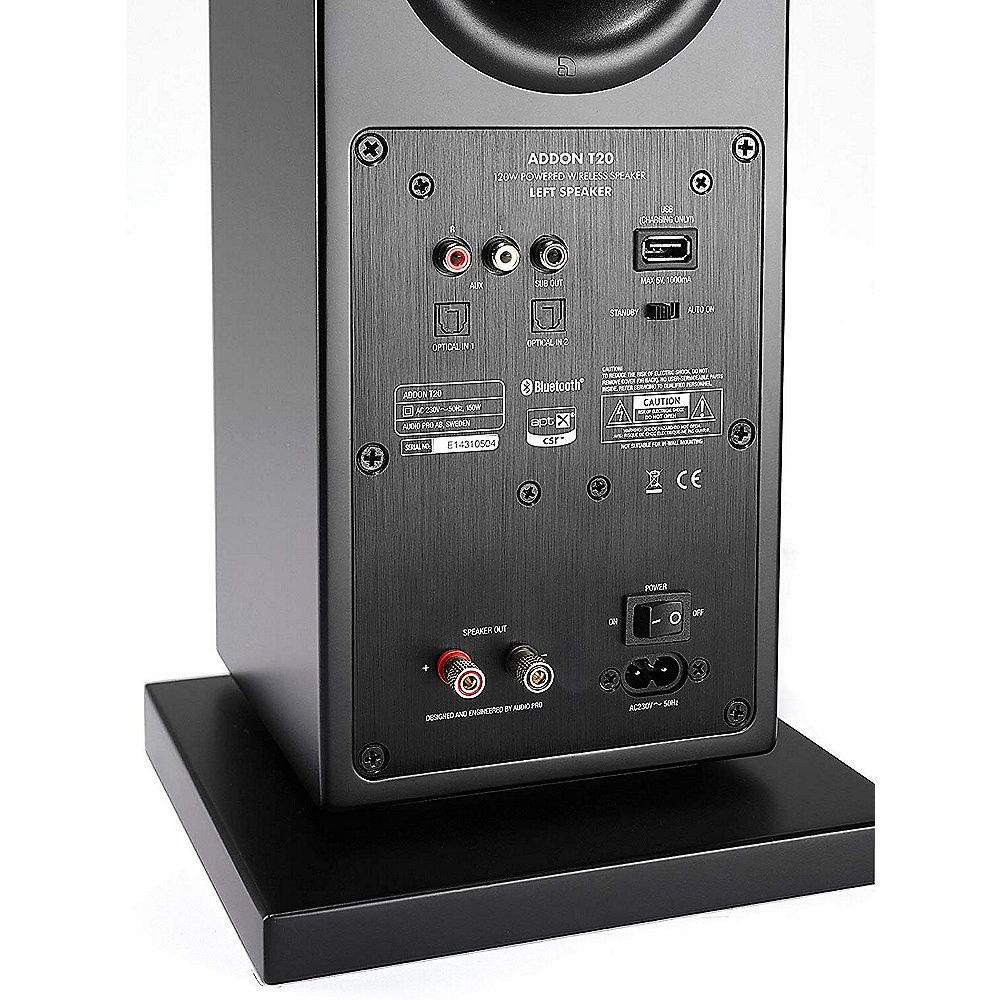 Audio Pro Addon T20 Bluetooth-Stand-Lautsprecher schwarz Aux-in aptX Toslink