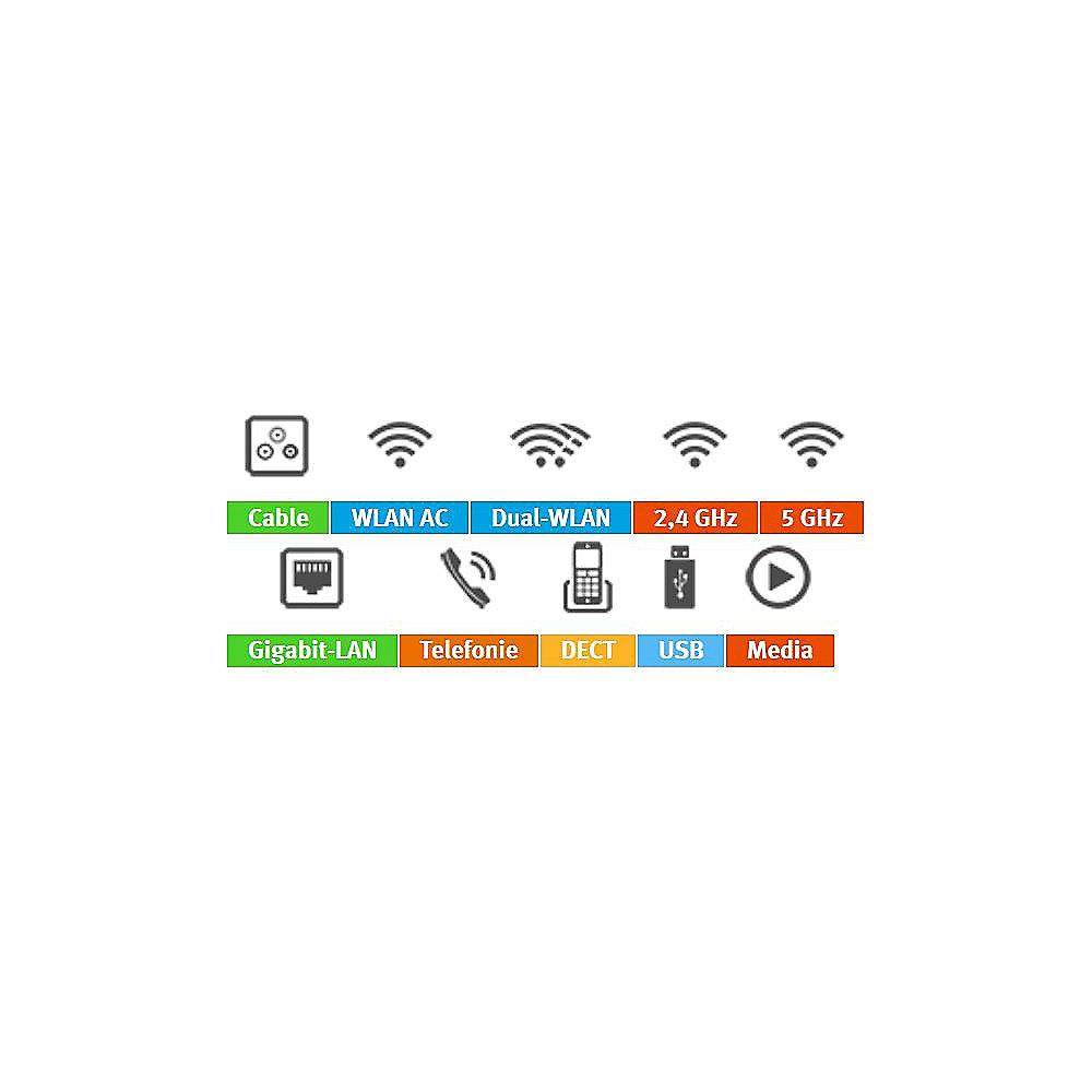 AVM FRITZ!Box 6490 Cable WLAN-ac Kabelmodem Router  1x FRITZ!Fon C4 DECT Telefon