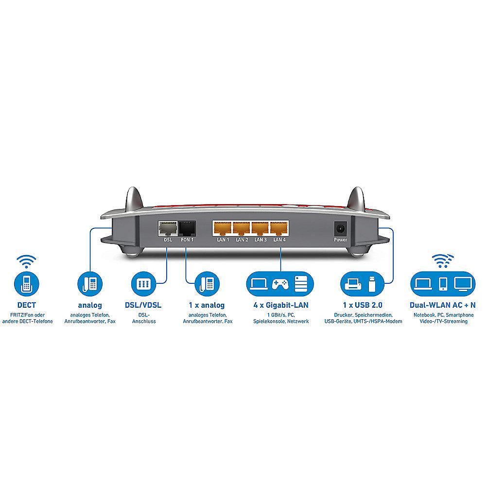 AVM FRITZ!Box 7560 WLAN-ac VoIP VDSL/DSL Dualband Gigabit Router, AVM, FRITZ!Box, 7560, WLAN-ac, VoIP, VDSL/DSL, Dualband, Gigabit, Router