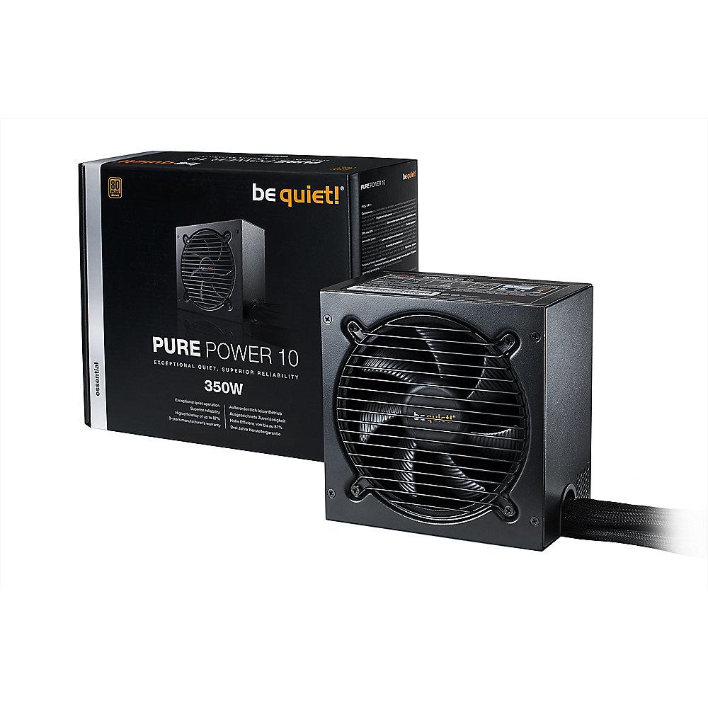 be quiet! Pure Power 10 350 Watt ATX V2.4 Netzteil 80  Bronze (120mm Lüfter), be, quiet!, Pure, Power, 10, 350, Watt, ATX, V2.4, Netzteil, 80, Bronze, 120mm, Lüfter,