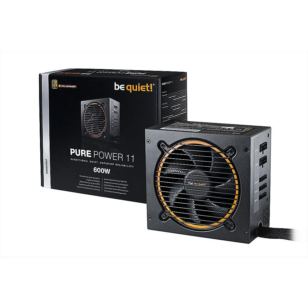 be quiet! Pure Power 11 600 Watt CM ATX V2.4 Netzteil 80  Gold (120mm Lüfter)