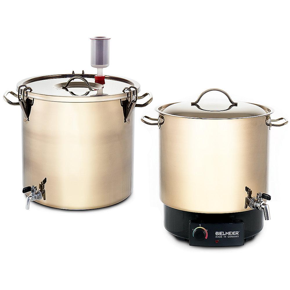 Bielmeier BHG 405 Bierbrausystem 11-teiliges Set Edelstahl 29Liter/2000W, Bielmeier, BHG, 405, Bierbrausystem, 11-teiliges, Set, Edelstahl, 29Liter/2000W