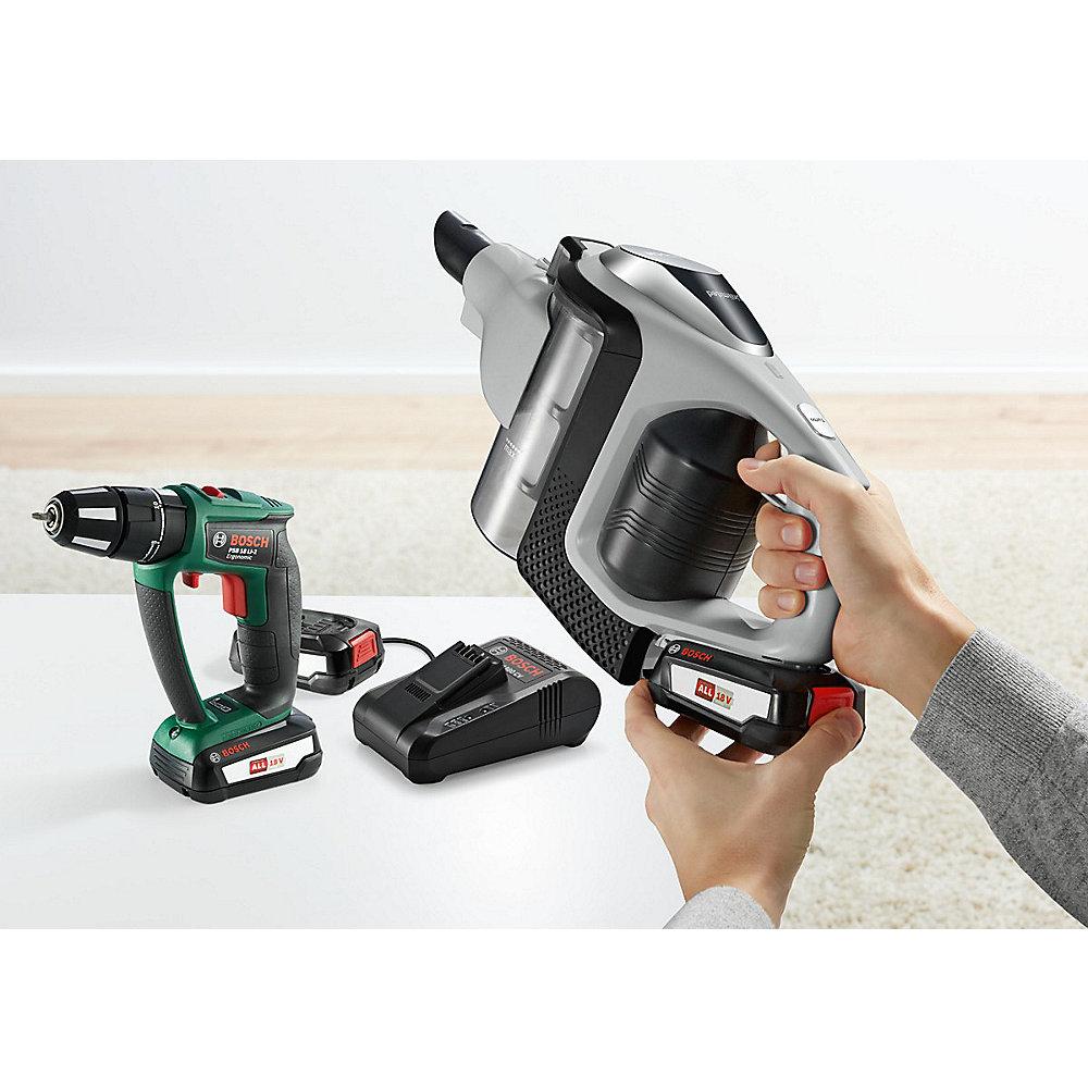 Bosch BCS1ULTD Unlimited Akku-Staubsauger 18V silber   Wechselakku & Ladegerät