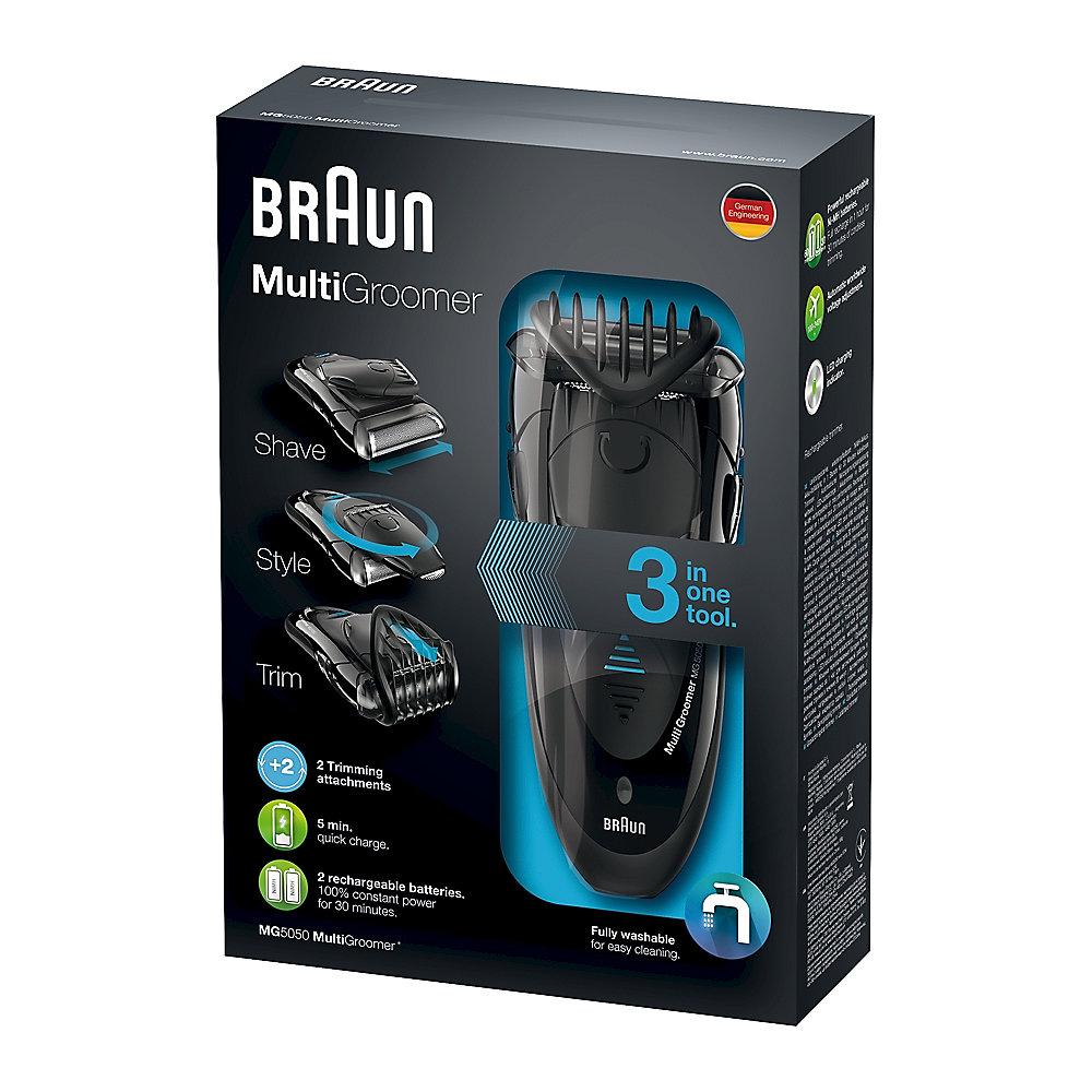 Braun MG5050 MultiGroomer 3in1 - Rasierer, Styler & Trimmer in einem, Braun, MG5050, MultiGroomer, 3in1, Rasierer, Styler, &, Trimmer, einem