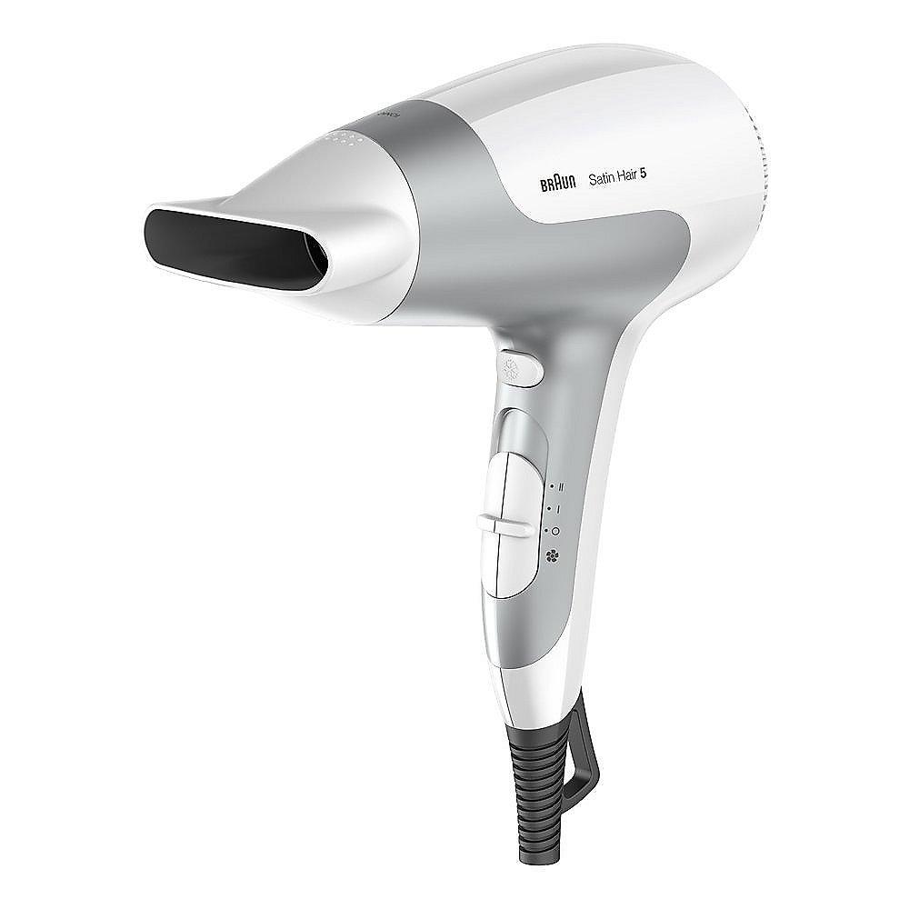 Braun Satin Hair 5 HD 580 Power Perfection solo Haartrockner weiß/silber, Braun, Satin, Hair, 5, HD, 580, Power, Perfection, solo, Haartrockner, weiß/silber