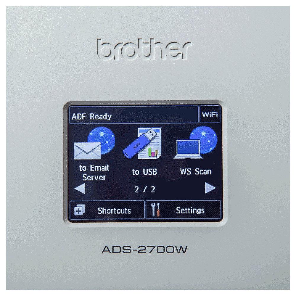 Brother ADS-2700W Dokumentenscanner ADF Duplex USB LAN WLAN, Brother, ADS-2700W, Dokumentenscanner, ADF, Duplex, USB, LAN, WLAN