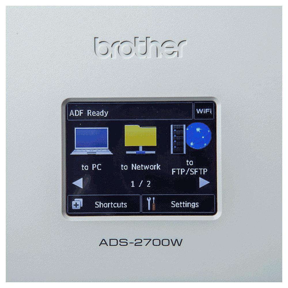 Brother ADS-2700W Dokumentenscanner ADF Duplex USB LAN WLAN, Brother, ADS-2700W, Dokumentenscanner, ADF, Duplex, USB, LAN, WLAN