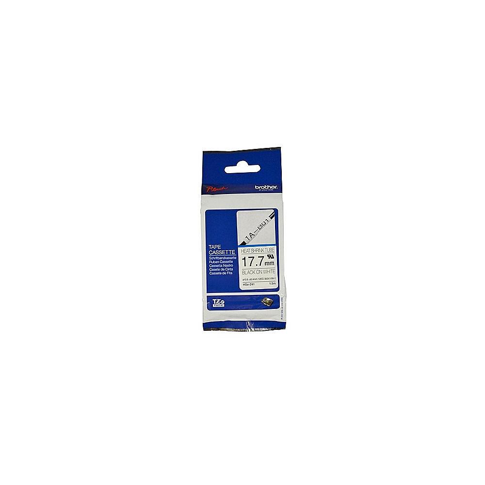 Brother HSE-241 Schrumpfschlauch bedruckbar schwarz/weiß 18mm x 1,5m