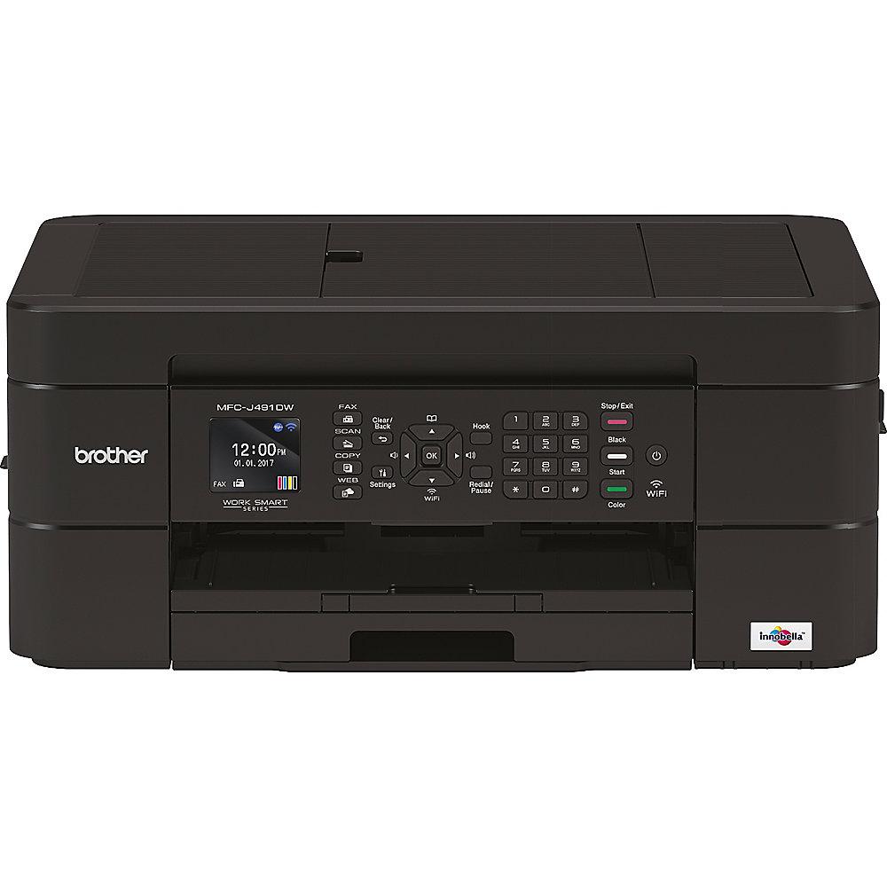 Brother MFC-J491DW Tintenstrahl-Multifunktionsdrucker Scanner Kopierer Fax WLAN, Brother, MFC-J491DW, Tintenstrahl-Multifunktionsdrucker, Scanner, Kopierer, Fax, WLAN