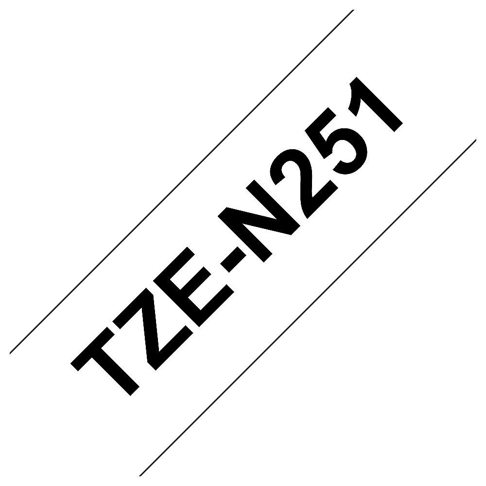 Brother TZe-N251 Schriftband, schwarz auf weiss 24mm x 8m unlaminiert, Brother, TZe-N251, Schriftband, schwarz, weiss, 24mm, x, 8m, unlaminiert