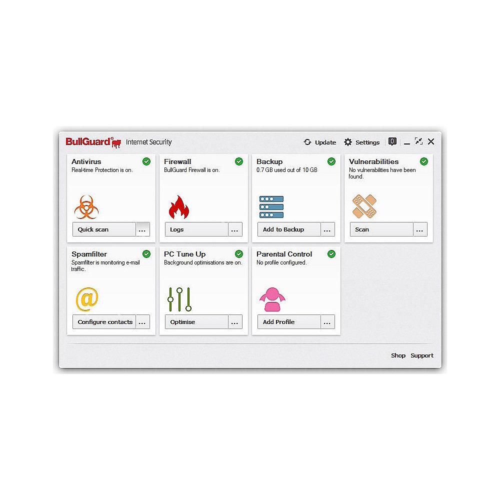 BullGuard Internet Security 2017 3 Device 1 Jahr MiniBox