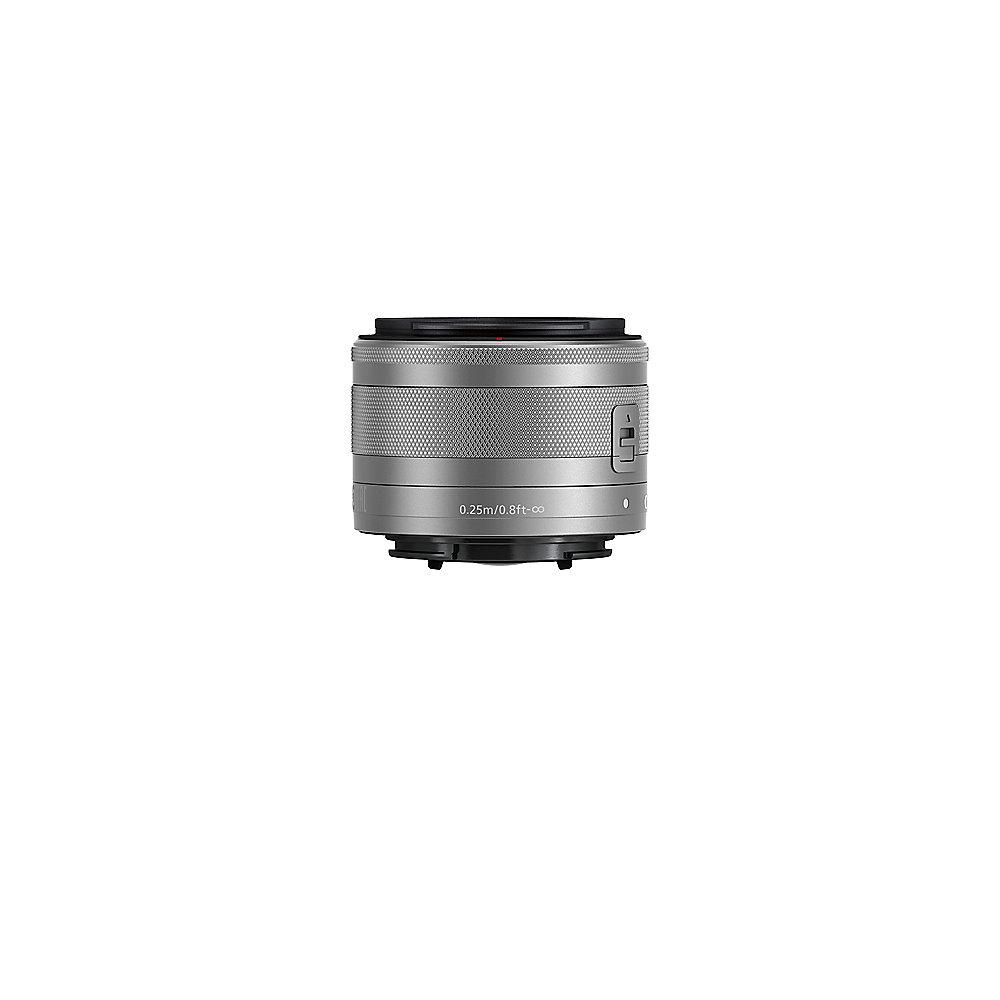 Canon EF-M 15-45mm f/3.5-6.3 IS STM Weitwinkel Zoom Objektiv silber, Canon, EF-M, 15-45mm, f/3.5-6.3, IS, STM, Weitwinkel, Zoom, Objektiv, silber