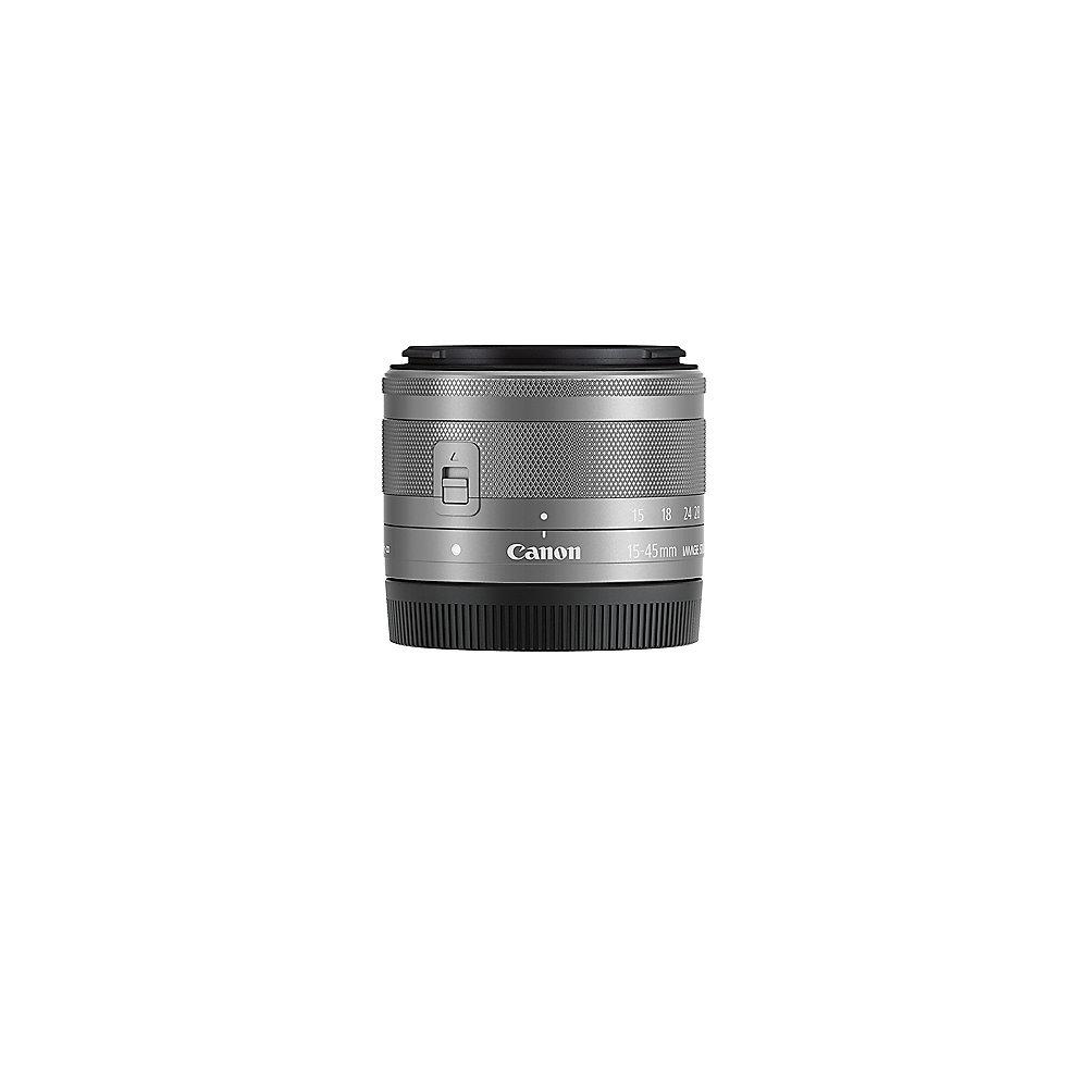 Canon EF-M 15-45mm f/3.5-6.3 IS STM Weitwinkel Zoom Objektiv silber, Canon, EF-M, 15-45mm, f/3.5-6.3, IS, STM, Weitwinkel, Zoom, Objektiv, silber