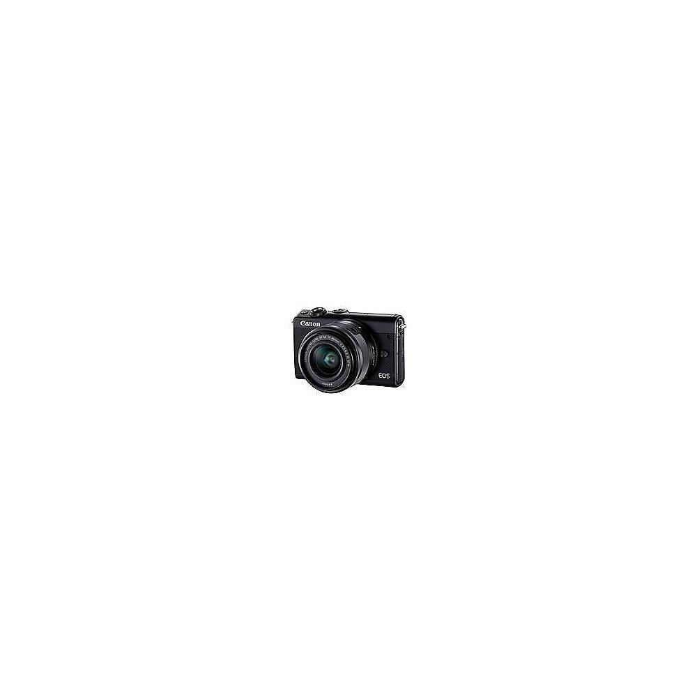 Canon EOS M100 Kit 15-45mm & 55-200mm Systemkamera schwarz, Canon, EOS, M100, Kit, 15-45mm, &, 55-200mm, Systemkamera, schwarz