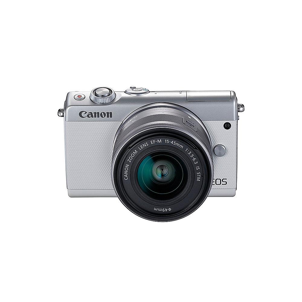 Canon EOS M100 Kit 15-45mm Systemkamera weiß, Canon, EOS, M100, Kit, 15-45mm, Systemkamera, weiß