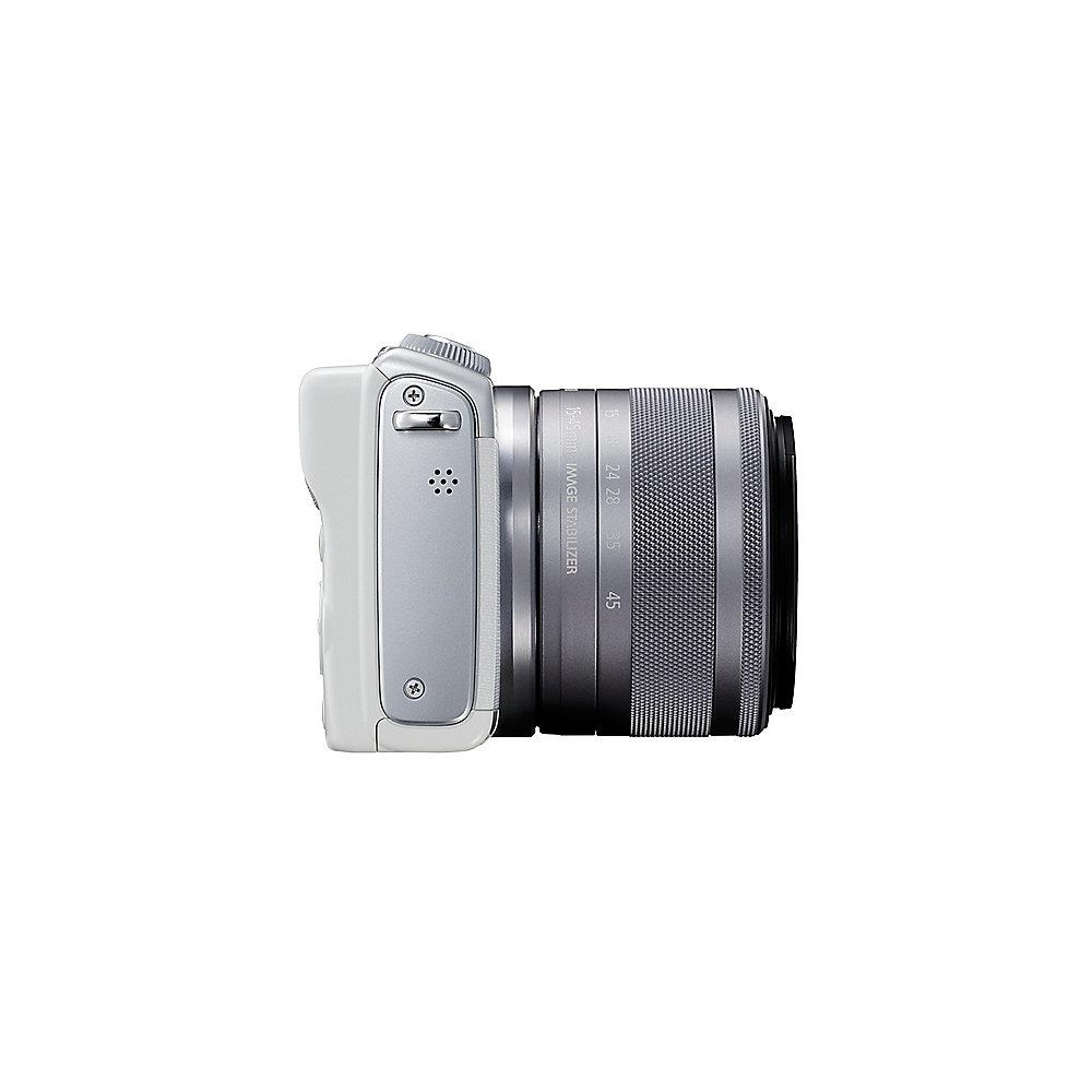 Canon EOS M100 Kit 15-45mm Systemkamera weiß