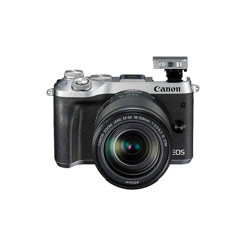 Canon EOS M6 Kit 18-150mm 1:3,5-6,3 IS STM Systemkamera silber, Canon, EOS, M6, Kit, 18-150mm, 1:3,5-6,3, IS, STM, Systemkamera, silber