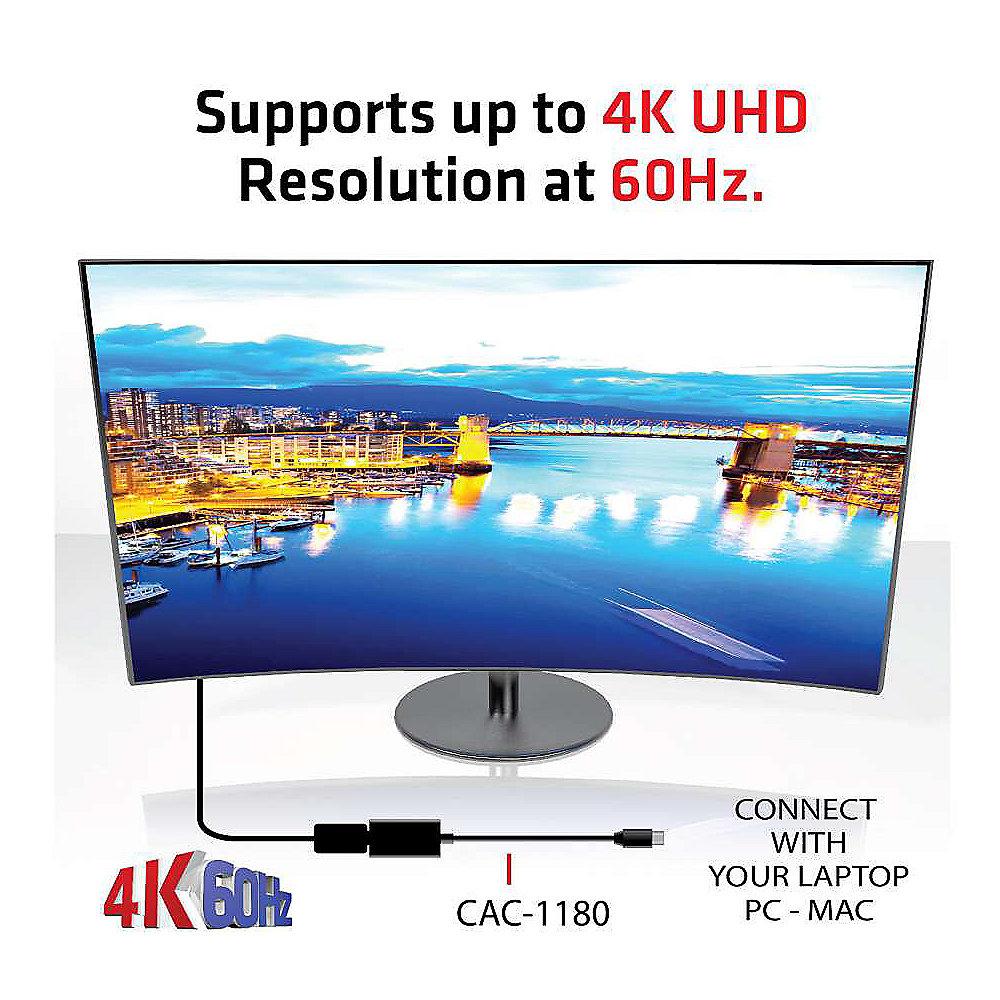 Club 3D DisplayPort 1.4 Adapter mDP zu HDMI 2.0a HDR aktiv schwarz CAC-1180