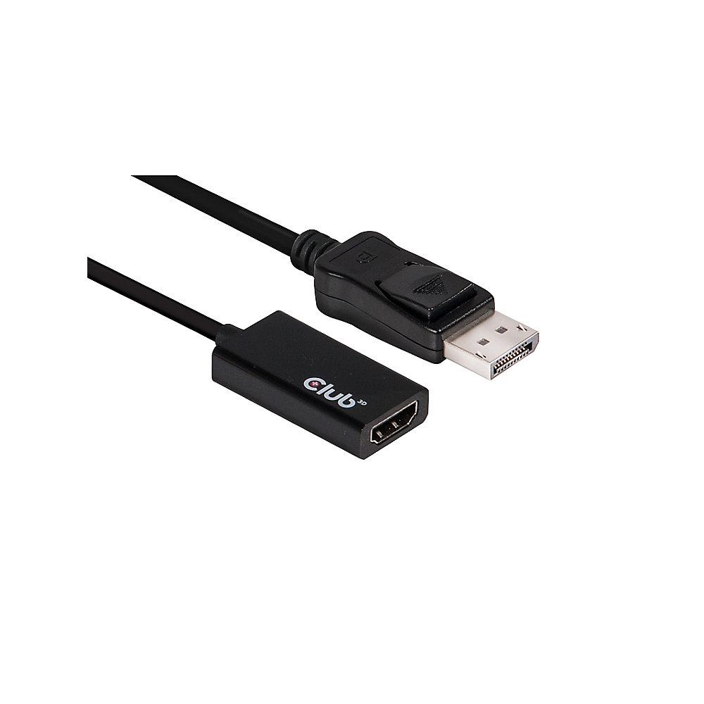 Club 3D DisplayPort Adapterkabel 0,2m DP zu HDMI VR Ready passiv CAC-1056, Club, 3D, DisplayPort, Adapterkabel, 0,2m, DP, HDMI, VR, Ready, passiv, CAC-1056